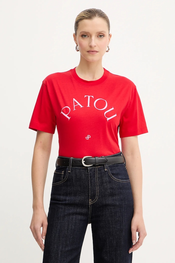 Patou t-shirt bawełniany nadruk czerwony JE1369999