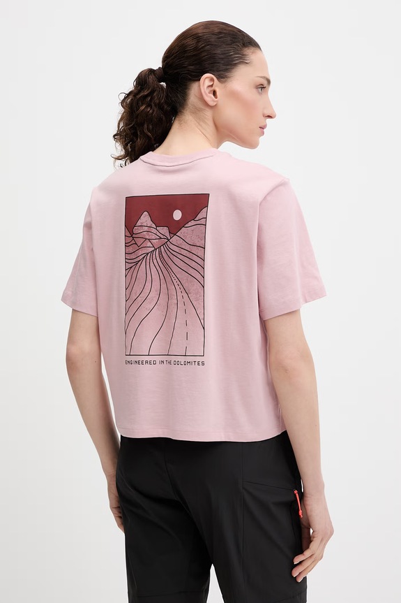 Salewa t-shirt sportowy Eagle Sunset wzorzyste różowy 00.0000029107