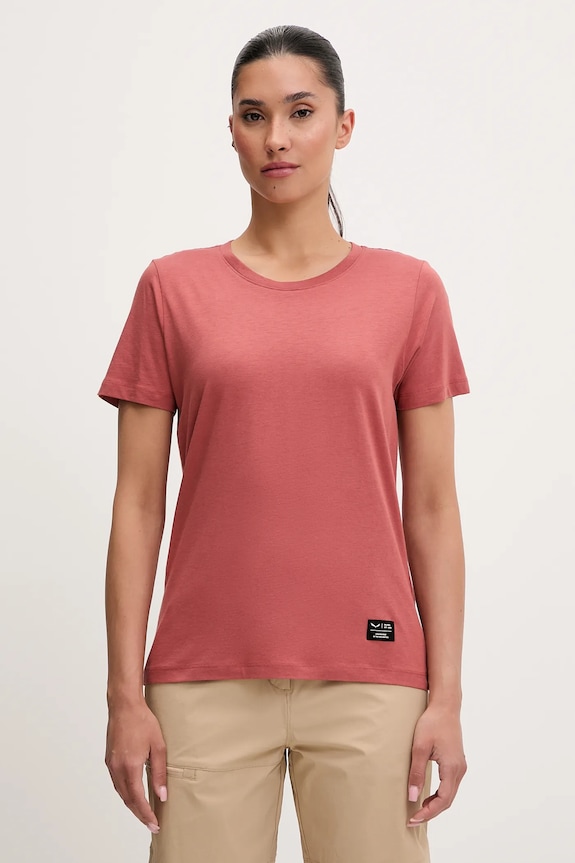 Salewa t-shirt sportowy Eagle regular pomarańczowy 00.0000029154