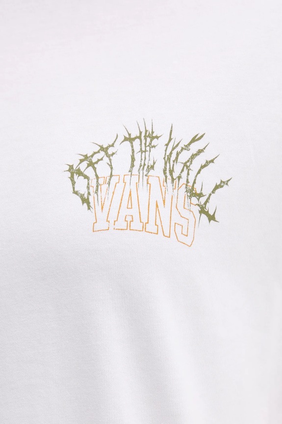 Βαμβακερό μπλουζάκι Vans VN000MCNWHT1 λευκό