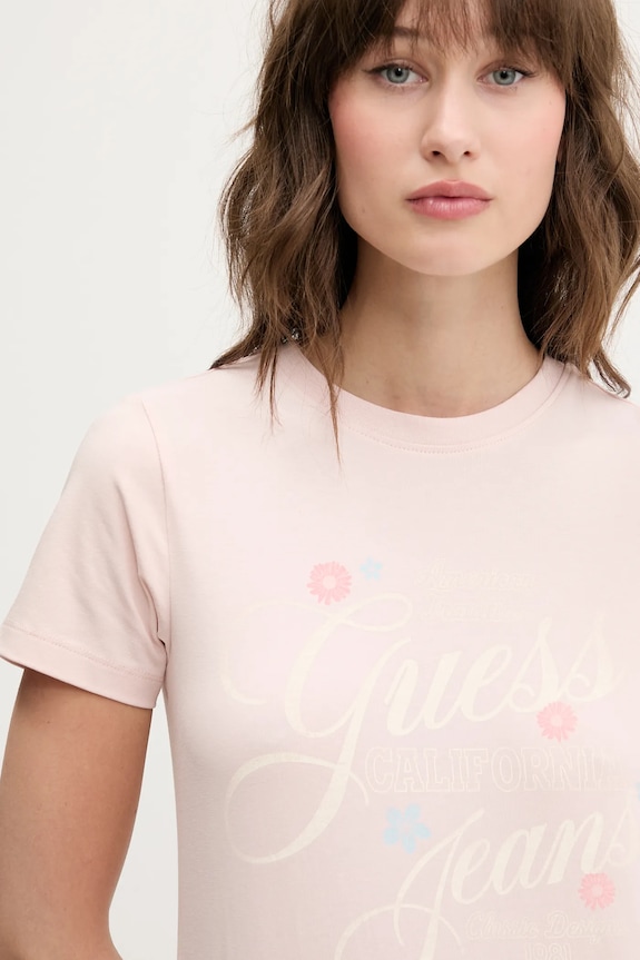 Guess Jeans t-shirt różowy W5GI24.J1314
