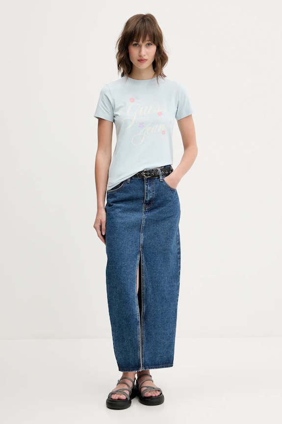 Guess Jeans tricou W5GI24.J1314 albastru SS25