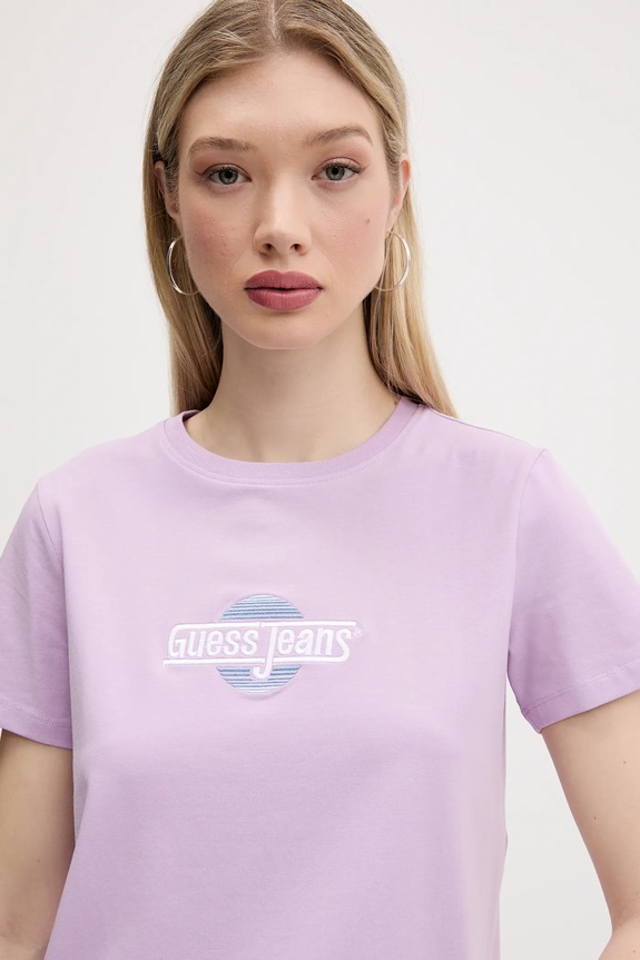 Guess Jeans t-shirt fioletowy W5GI26.J1314