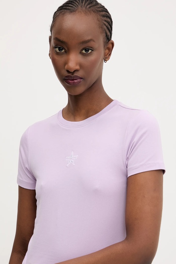 Majica kratkih rukava Guess Jeans ljubičasta W5GI38.J1314