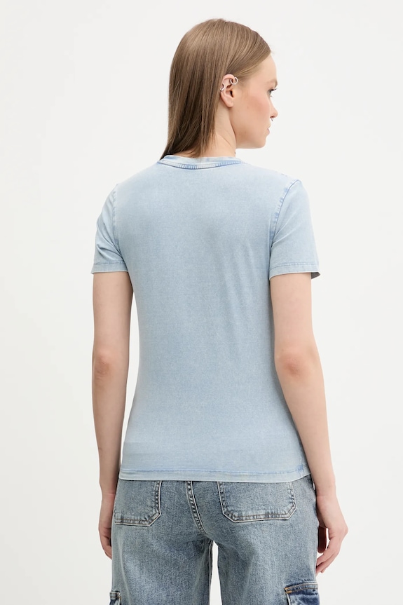 Ρούχα Βαμβακερό μπλουζάκι Guess Jeans W5GI41.KCTL1 μπλε