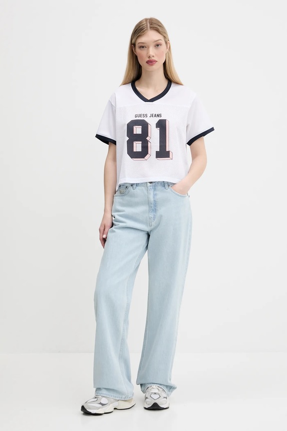 Kratka majica Guess Jeans W5GI59.KCTE2 bela SS25