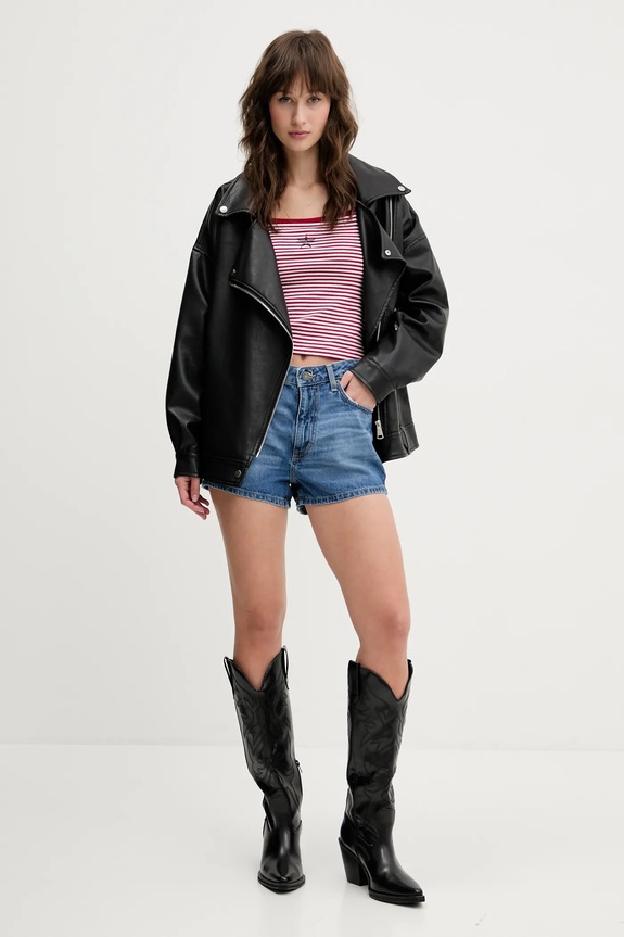 Top Guess Jeans W5GP35.KCIE1 burgundské SS25