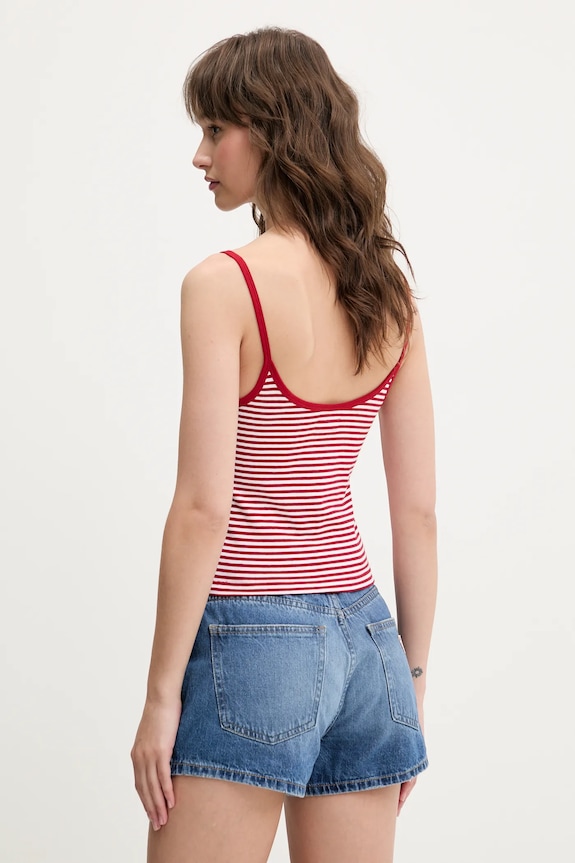 Oblečenie Top Guess Jeans W5GP35.KCIE1 burgundské
