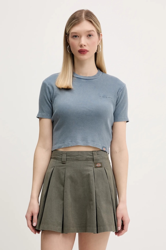 Bavlněné tričko Dickies slim modrá DK0A866FG701