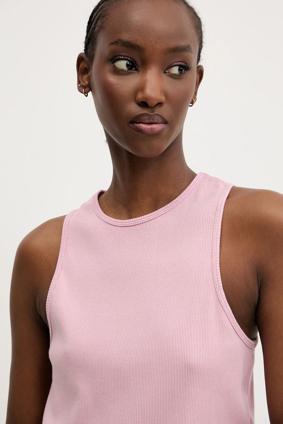 Pamučni top Dickies roza DK0A4Z9DK391