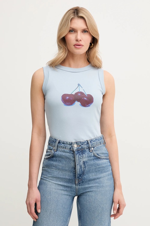 Bavlněný top MAX&Co. potisk modrá 2516941034200