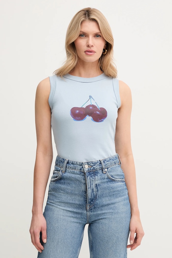 Bavlněný top MAX&Co. potisk modrá 2516941034200
