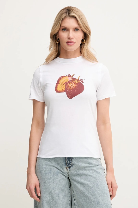 MAX&Co. t-shirt bawełniany nadruk biały 2516941094200
