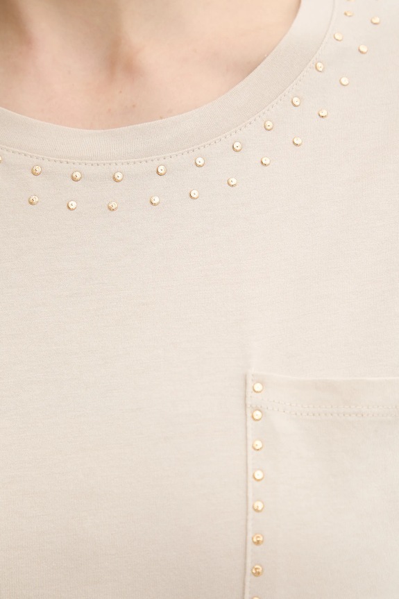 Majica kratkih rukava Morgan DYROU DYROU bež