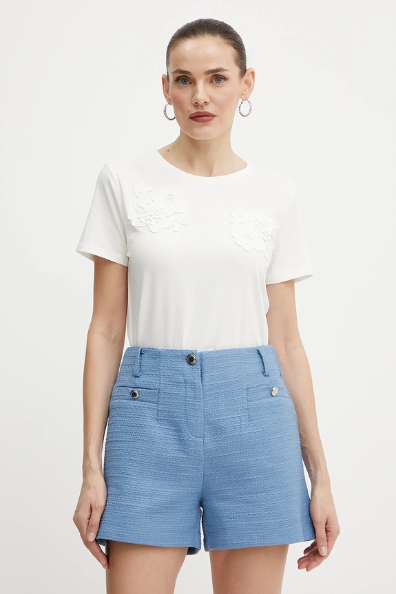 Μπλουζάκι Morgan DFLEUR απλικέ λευκό DFLEUR