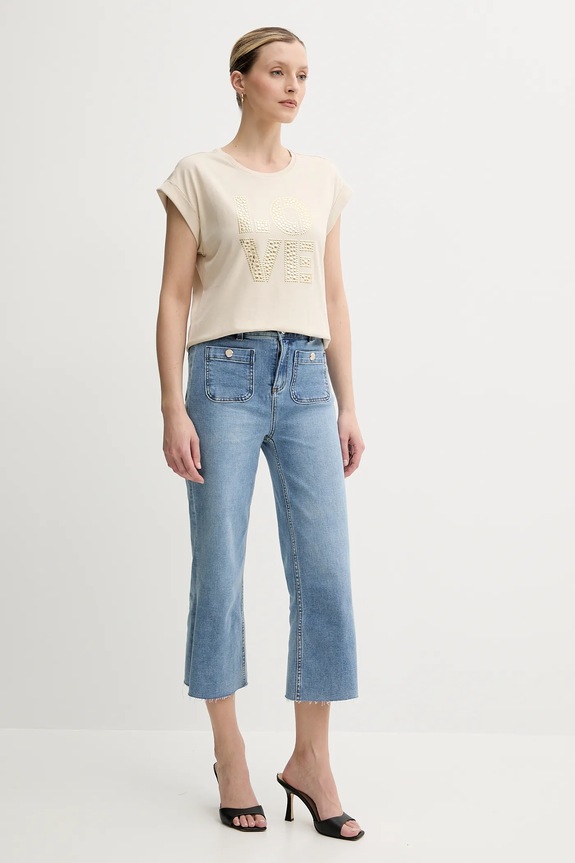 Morgan t-shirt DSILVI DSILVI beżowy SS25