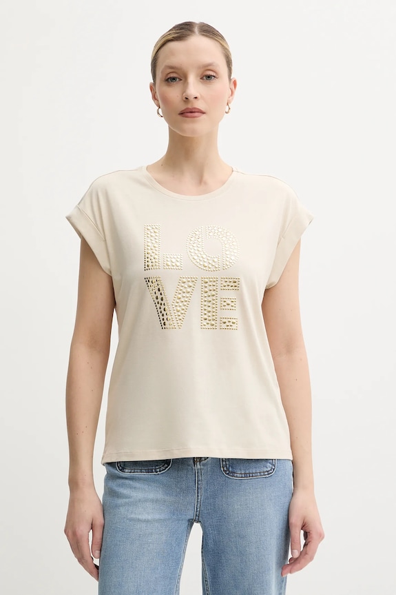 Morgan t-shirt DSILVI beżowy DSILVI