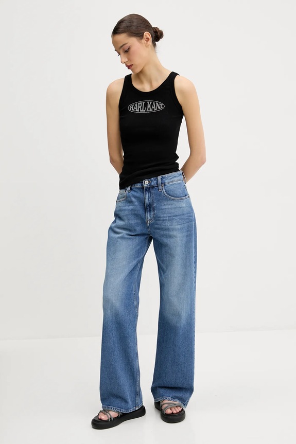 Karl Kani top 61310131 fekete SS25