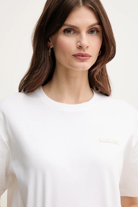 Βαμβακερό μπλουζάκι MACKAGE λευκό TEE.W