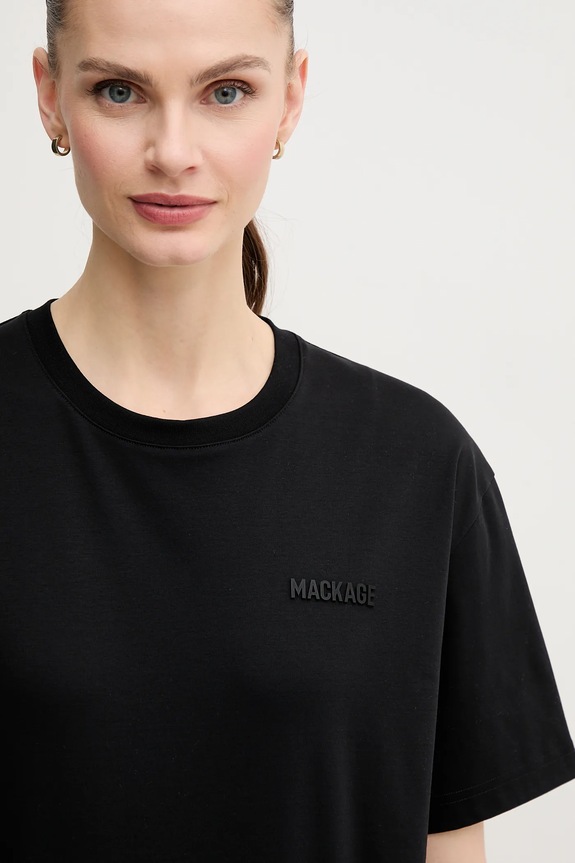 Βαμβακερό μπλουζάκι MACKAGE μαύρο TEE.W