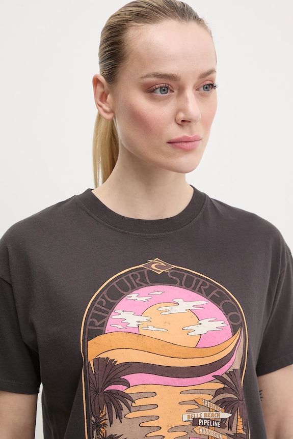 Bavlněné tričko Rip Curl šedá 0FDWTE