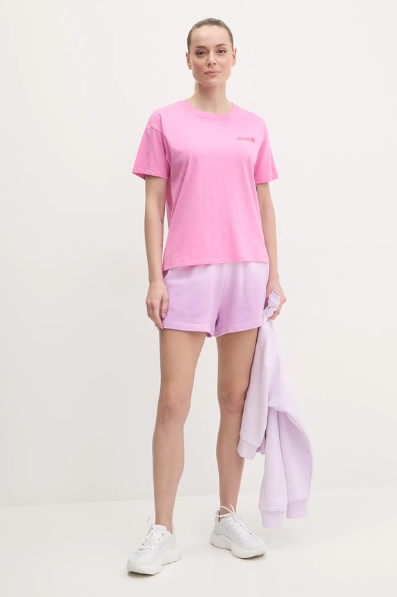 Bavlněné tričko Rip Curl 0FZWTE růžová SS25
