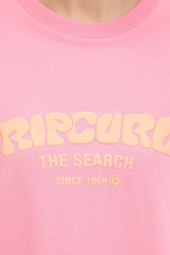 Bavlnené tričko Rip Curl ružová 0HXWTE
