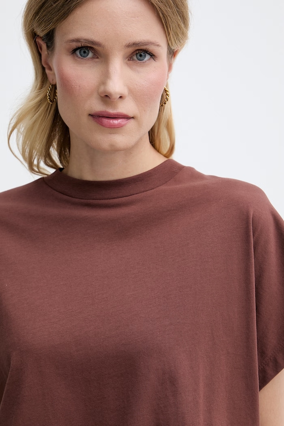 United Colors of Benetton majica ženska od pamuka smeđa 3096D1071