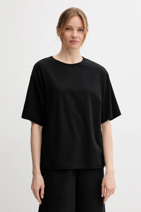 Μπλουζάκι United Colors of Benetton με ελαστάν μαύρο 3903D10AA