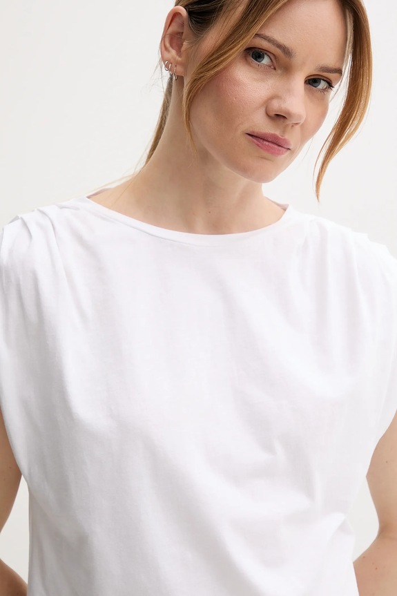 Bavlněné tričko United Colors of Benetton bílá 3096D10AB