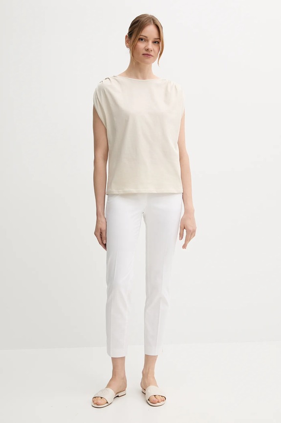 Pamučna majica United Colors of Benetton 3096D10AB bež SS25