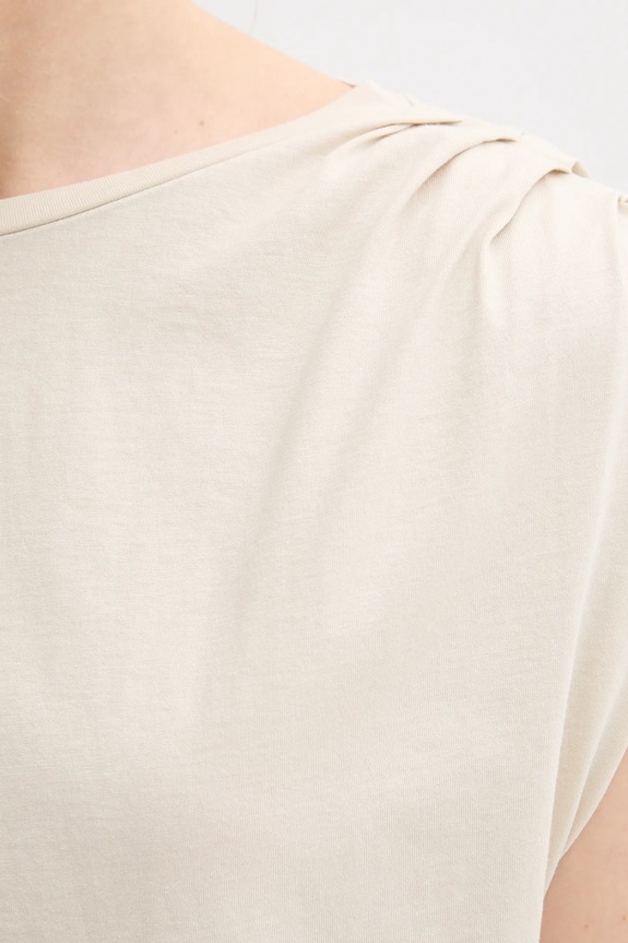 Pamučna majica United Colors of Benetton bež 3096D10AB