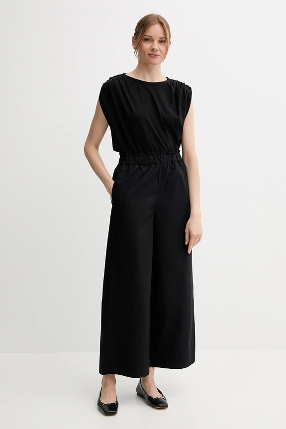 Βαμβακερό μπλουζάκι United Colors of Benetton 3096D10AB μαύρο SS25