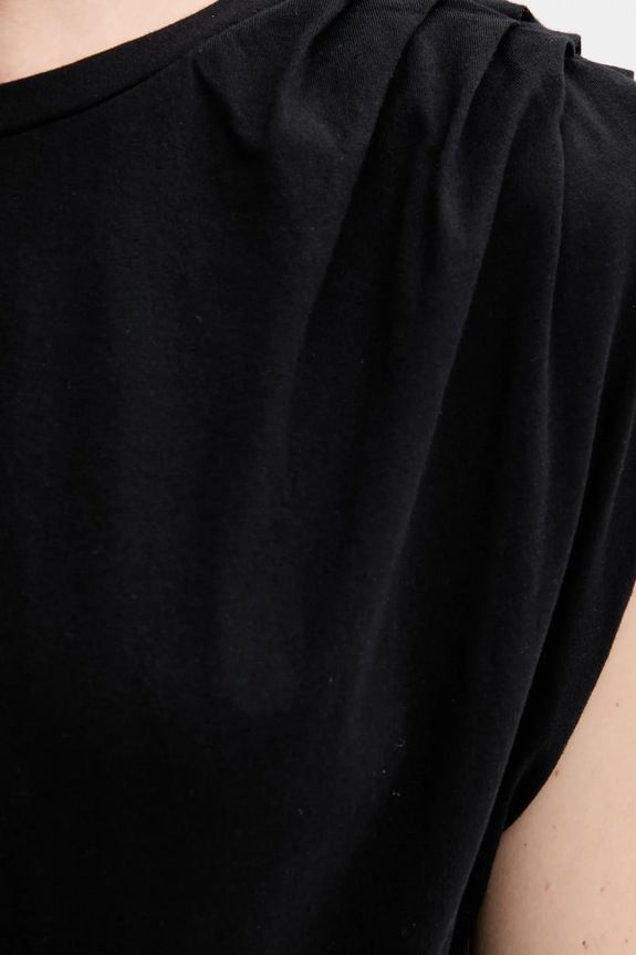 Βαμβακερό μπλουζάκι United Colors of Benetton 3096D10AB μαύρο