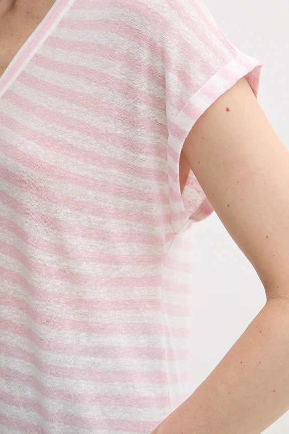 United Colors of Benetton tricou din amestec de in 38O0D10A8 roz