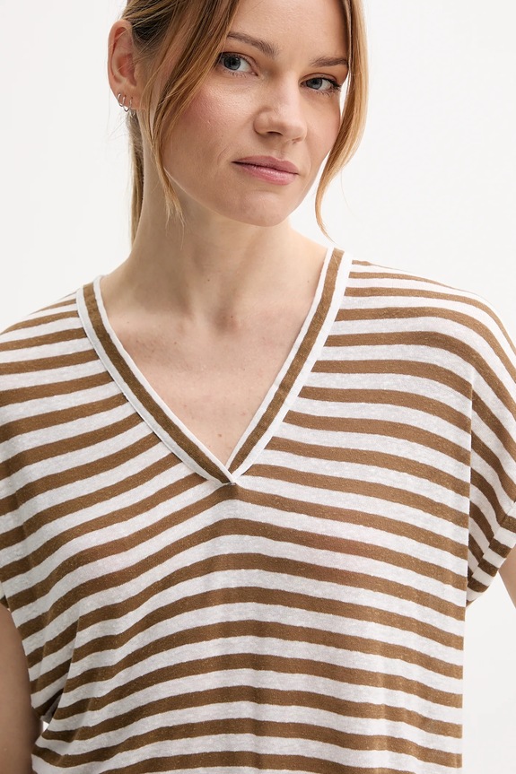 United Colors of Benetton tricou din amestec de in maro 38O0D10A8