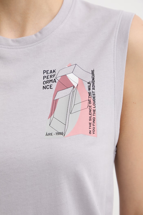 Peak Performance Γυναικεία με βαμβάκι Explore Graphic G79743 μωβ