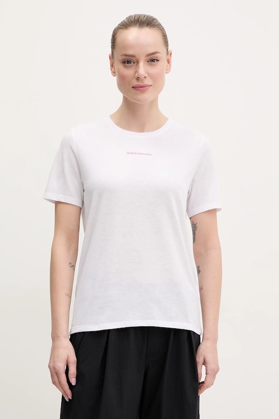 Peak Performance tricou print alb G79742