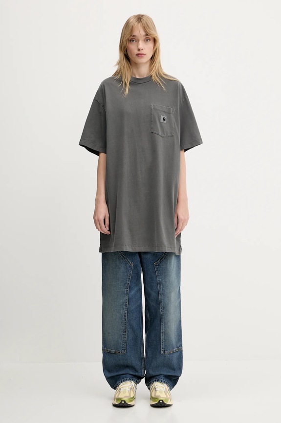 Pamučna majica Carhartt WIP S/S Nelson Grand T-Shirt I034621.87GD siva