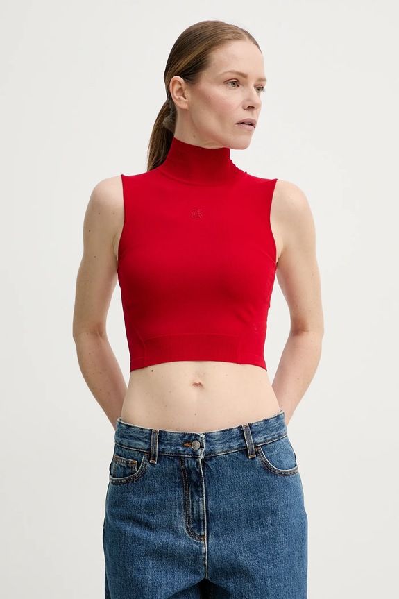 Μπλουζάκι The Kooples κόκκινο FTOP30005K