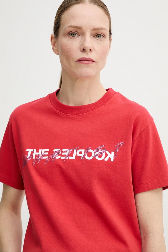 Βαμβακερό μπλουζάκι The Kooples κόκκινο FTSC30027K