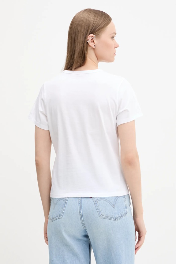 Ρούχα Βαμβακερό μπλουζάκι Abercrombie & Fitch KI157.5201.100 λευκό