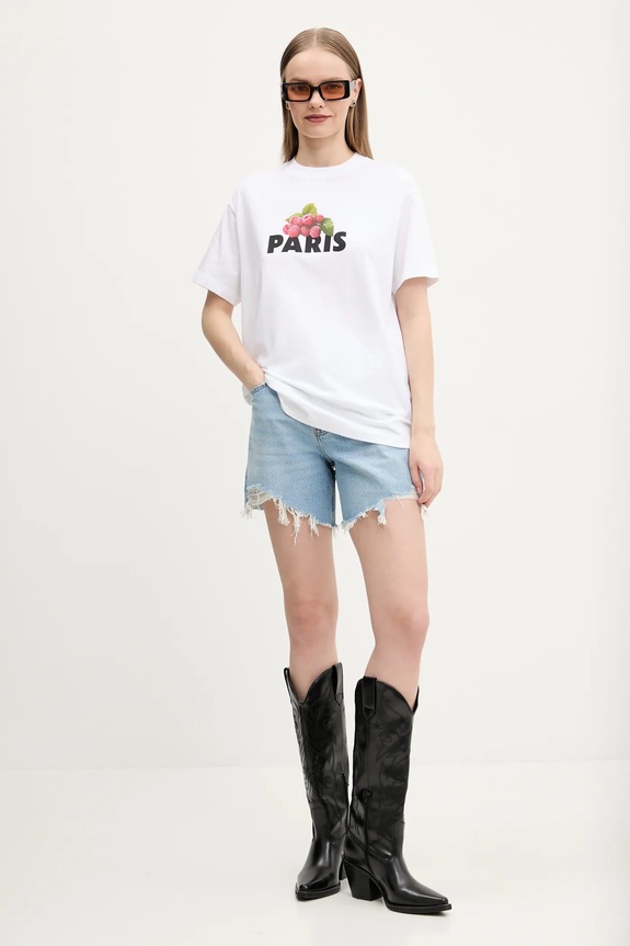 Abercrombie & Fitch t-shirt bawełniany KI157.5237.100 biały SS25