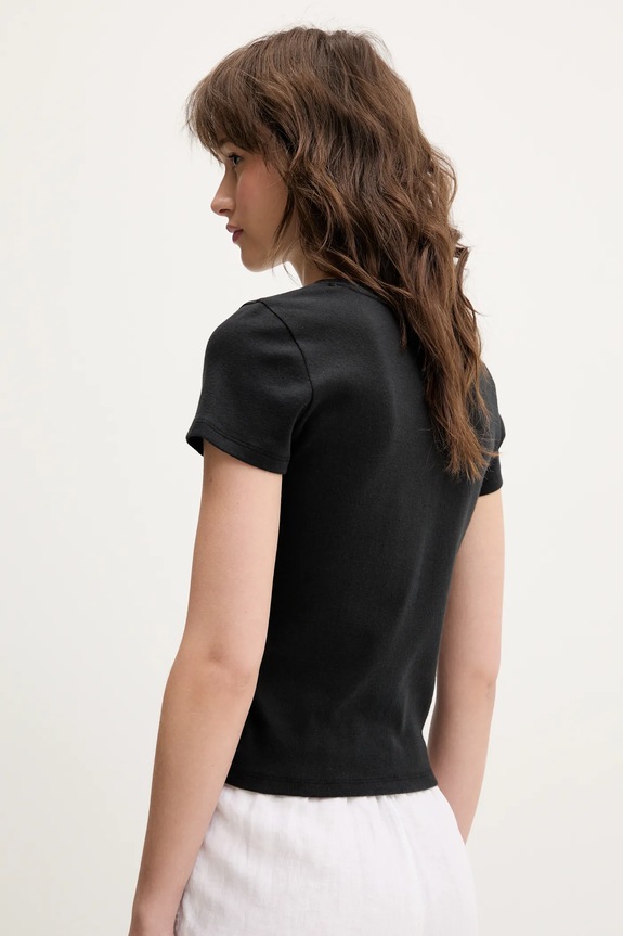 Ρούχα Βαμβακερό μπλουζάκι Hollister Co. KI339.5061.900 μαύρο