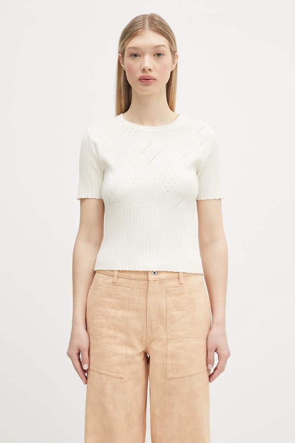 Kenzo jumper fine-knit beige FF52PU4983CW.02