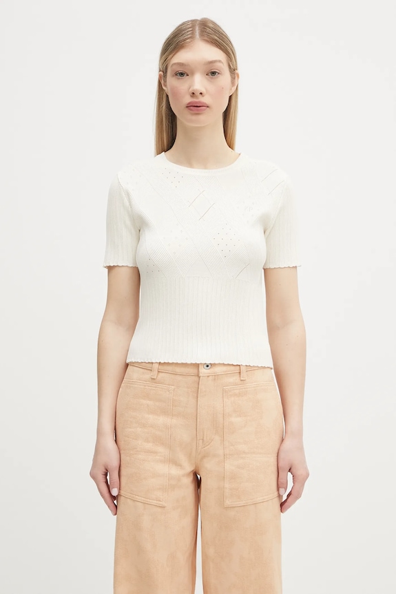 Kenzo jumper fine-knit beige FF52PU4983CW.02