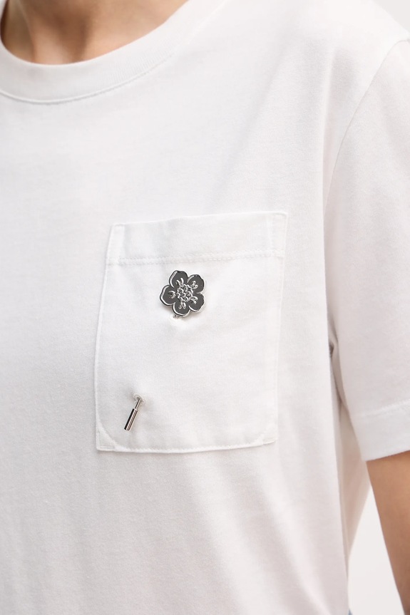 Kenzo t-shirt bawełniany FF52TS1504SG.02 biały