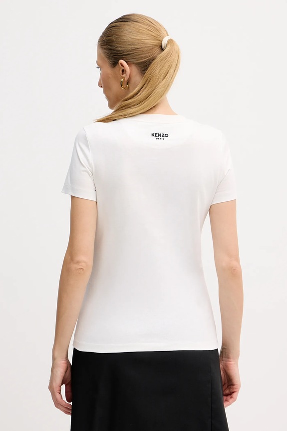 Oblečenie Bavlnené tričko Kenzo Pop FF52TS1674SO.02 biela