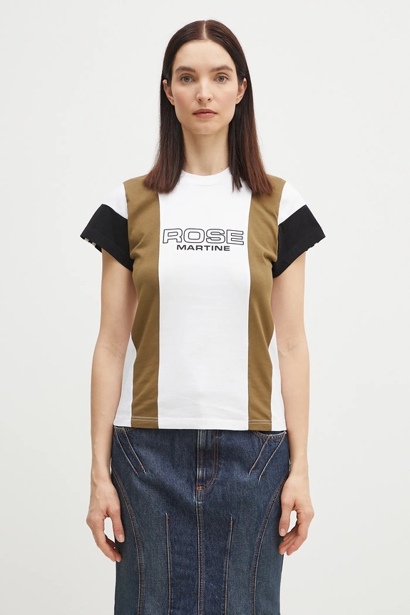 Martine Rose cotton t-shirt Shrunken Panelled regular white 652JE01000D