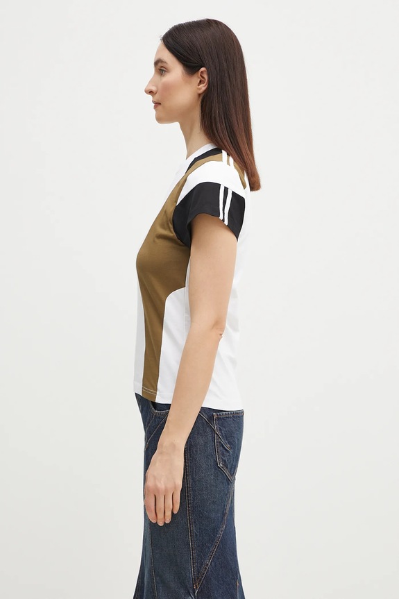Martine Rose cotton t-shirt Shrunken Panelled 652JE01000D white SS25